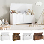 Hzuaneri Storage Bench, Storage Seat, Storage Chest with 2 Sturdy Hinges, White